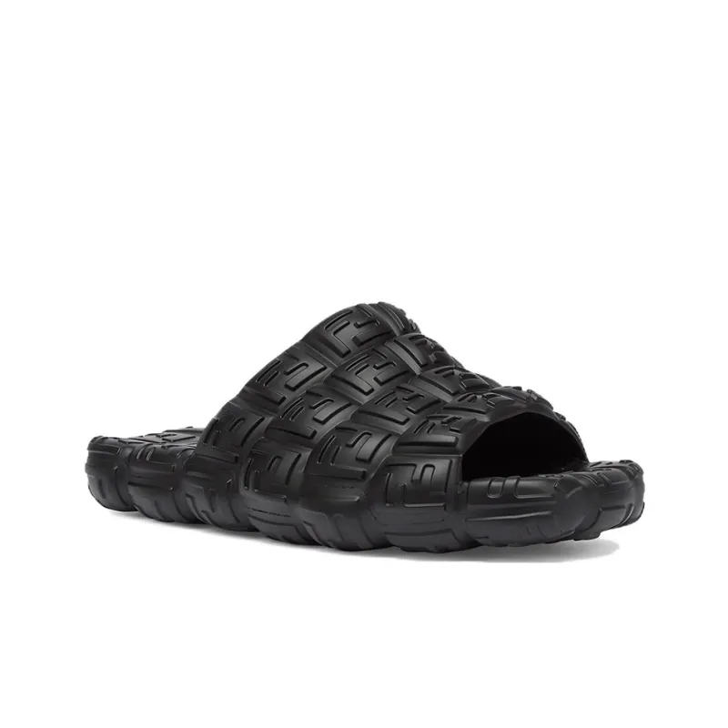 FENDI Logo Embossed Cloud Slides-2