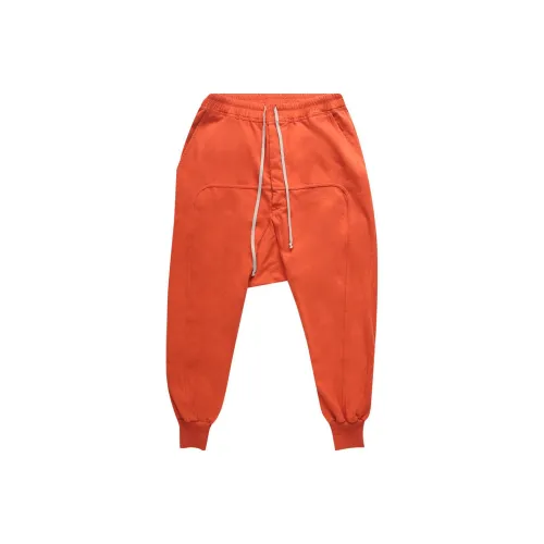 Rick Owens DRKSHDW Knitted Sweatpants Men Orange