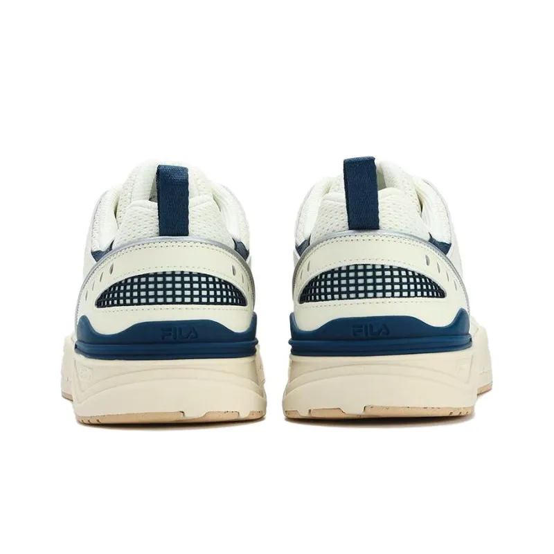 FILA SLAM Anti Slip Wear Resistant Low Top Skateboard Shoes Men's White Blue-3