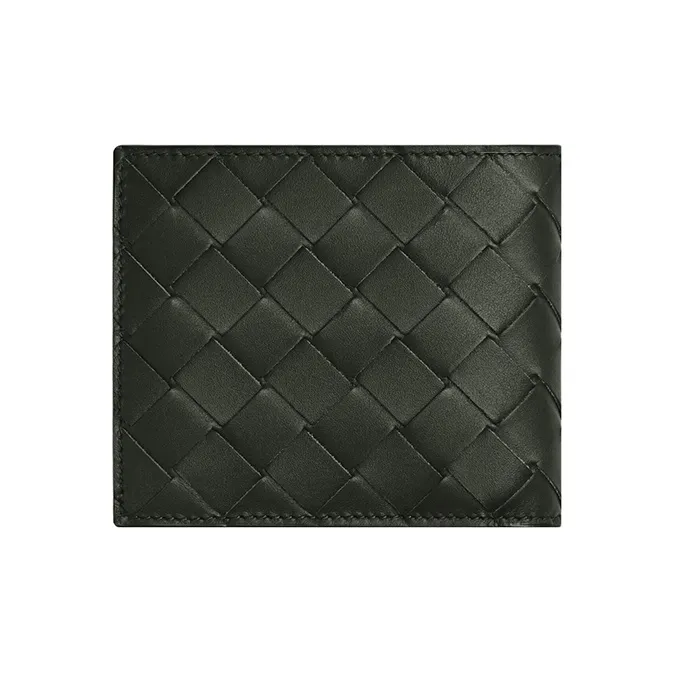 Bottega Veneta Cow Leather Wallet Trumpets Men's Dark Green-1