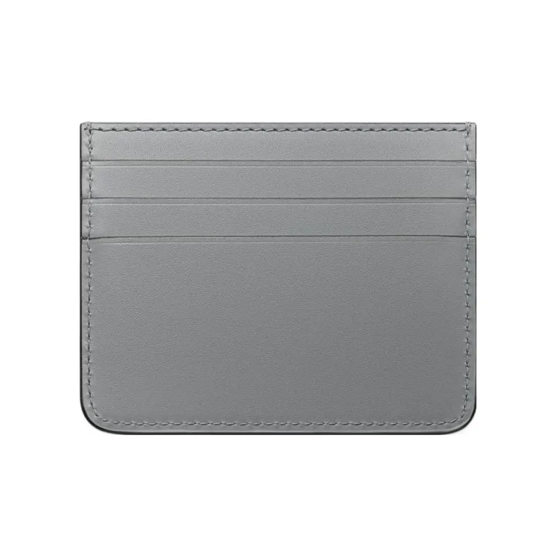 CARTIER Calfskin Card Holder Women's Gray-1