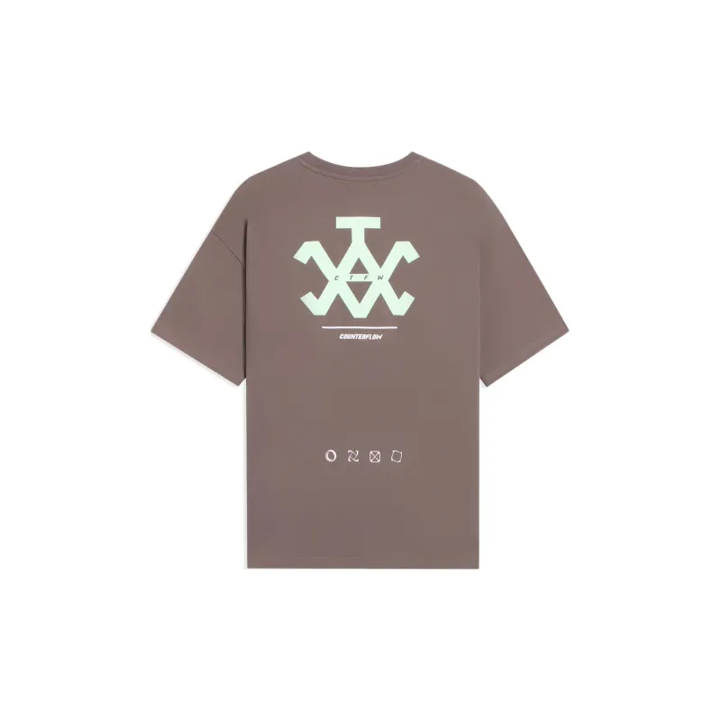 LINING CF Tracing T Shirts Unisex Rattan Umber-1