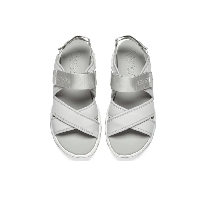Skechers Go Walk 5 Panda Beach Sandals Women's Gray-4
