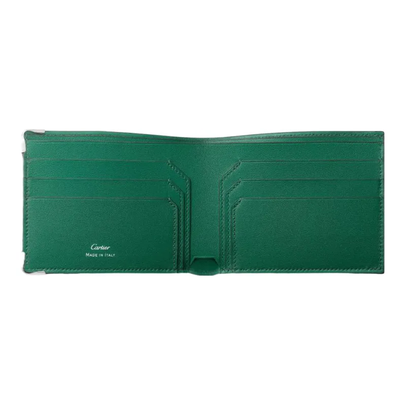 CARTIER Must De Cartier Calfskin Wallet Women's Sand Gold Stone Color-2