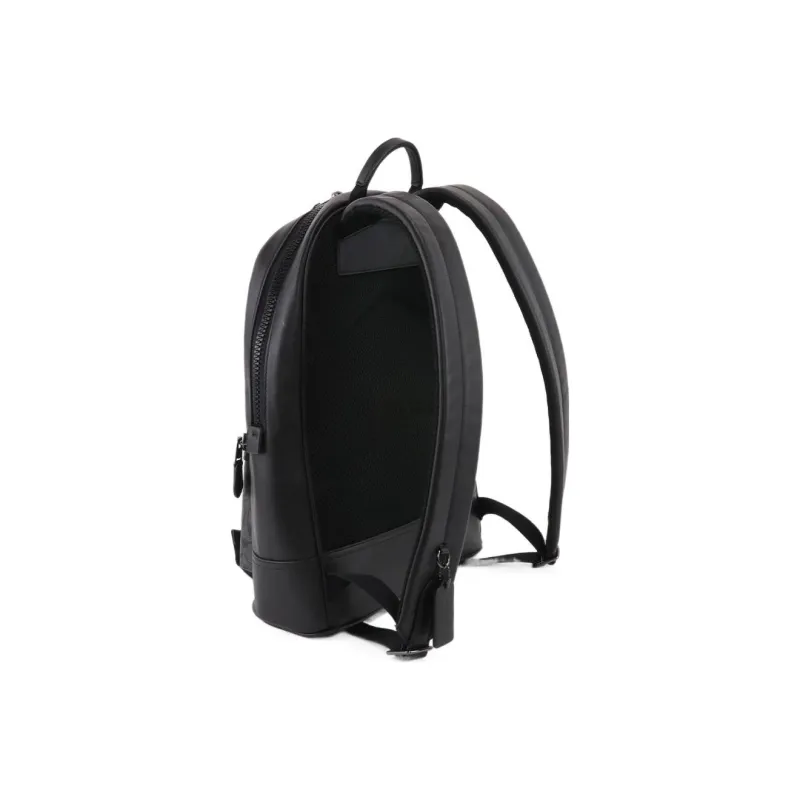 COACH Rider Fabric With Cow Leather Backpack Men's Black Gray-1