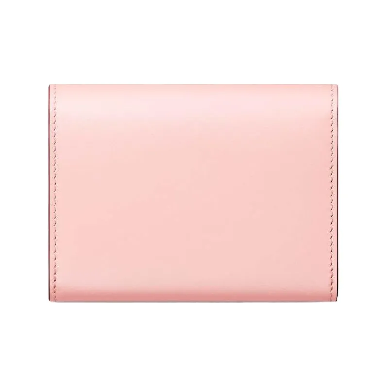 CARTIER Calfskin Wallet Mini Women's Pink-2