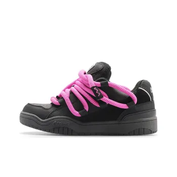 Cat&Sofa Dreadlocks Series Skateboard Shoes Unisex Low Top Black Pink
