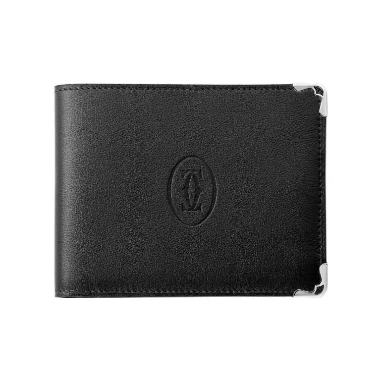 CARTIER Must De Cartier Calfskin Card Holder Women's Black-0