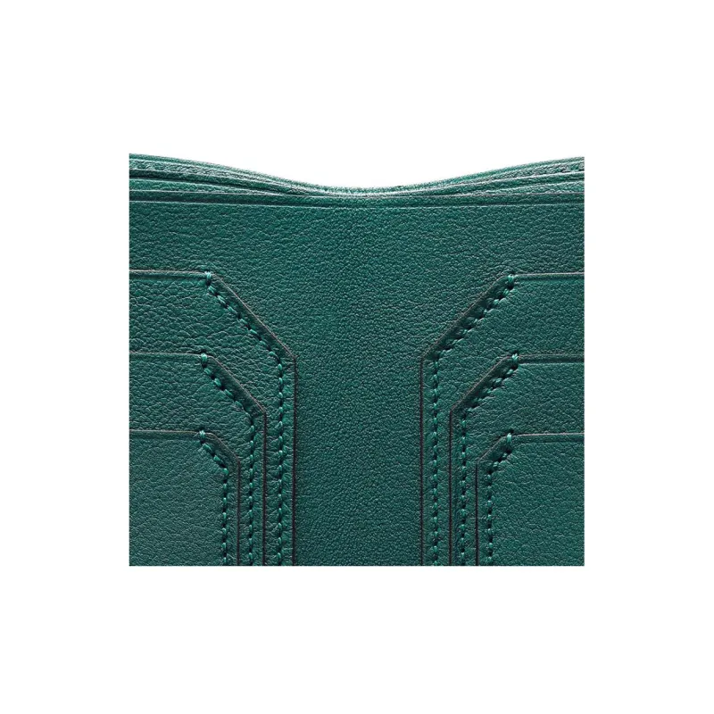 CARTIER Must De Cartier Calfskin Card Holder Women's Peacock Green-5