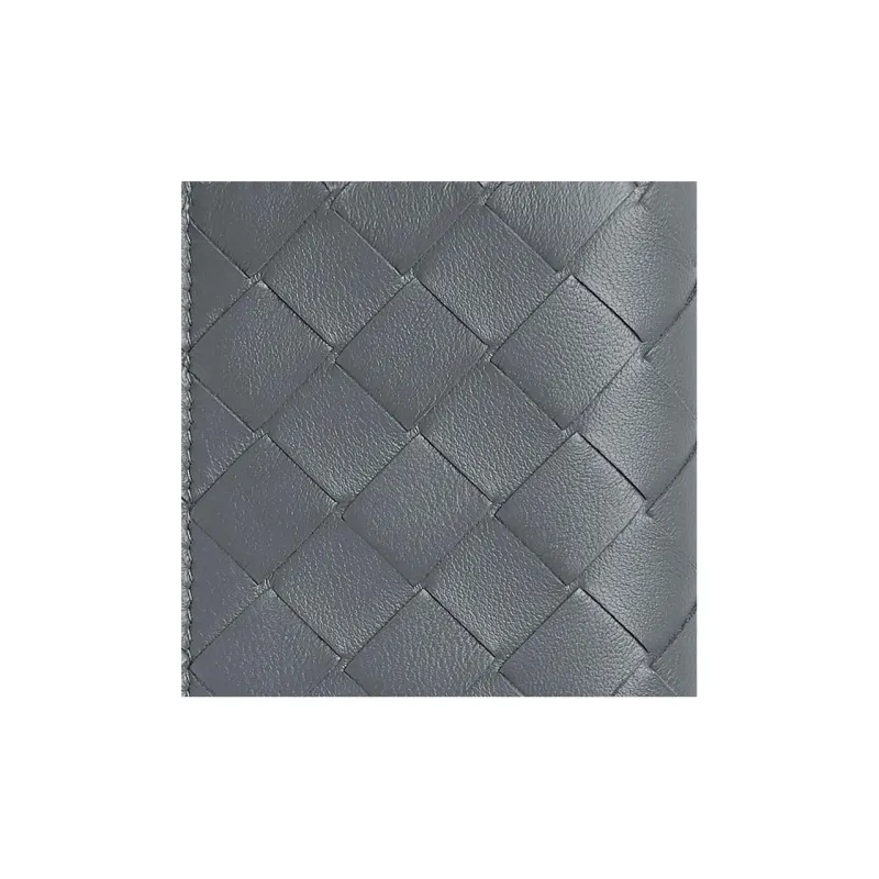 Bottega Veneta Sheepskin With Cow Leather Wallet Women's Lightning Grey-4