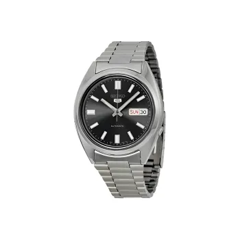 SEIKO Seiko5 Collection Automatic Mechanical Movement Stainless Steel Strap Watch Men's Watches Black Dial