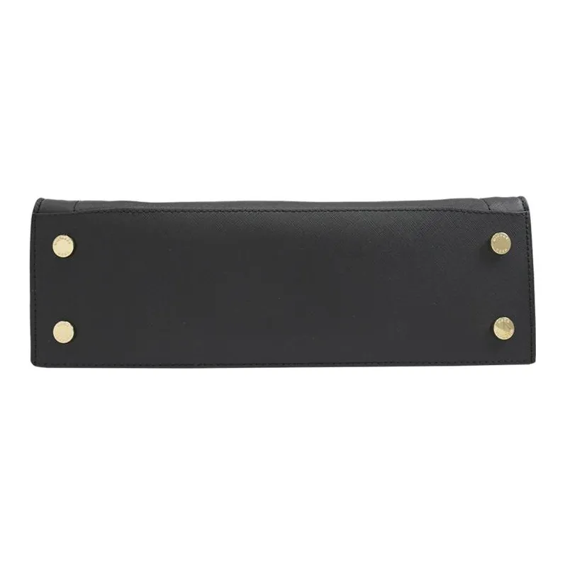 MICHAEL KORS Rayne Leather Shoulder Bag Crossbody Bag Handbag Medium Size Women's Pure Black-3