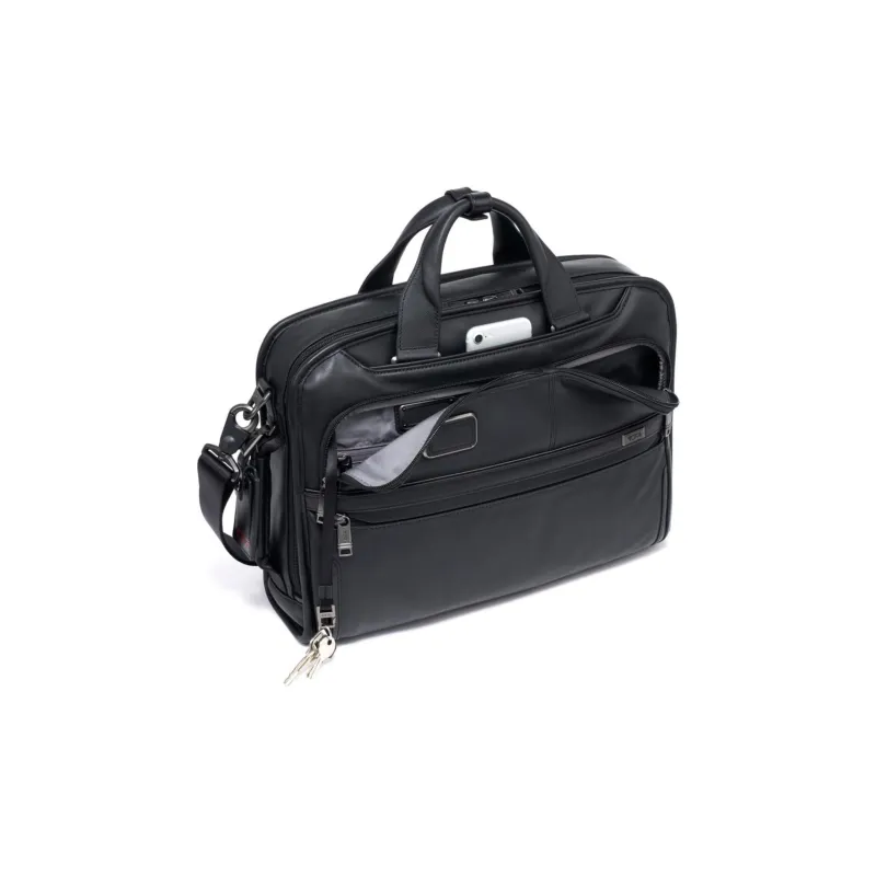 TUMI Cow Leather Briefcases Handbags Regular Men's Black-1