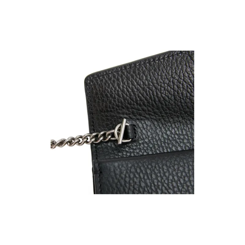 GUCCI Dionysus Super Mini Leather Chain Shoulder Bag Black-6