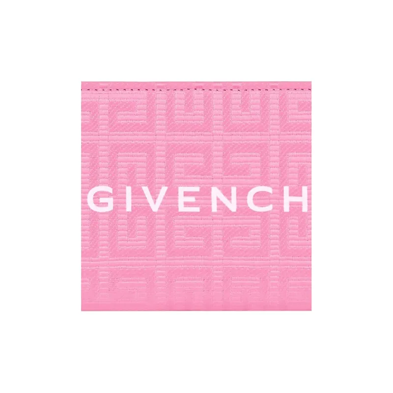 GIVENCHY 4G Coated Canvas With Leather Card Holder Wallet Women's Pink-5