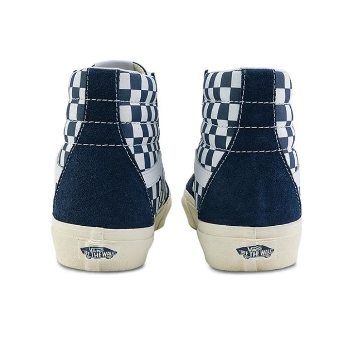 国内配送 VANS SK8-HI CHECKER DRESS BLUES Vans Checkerboard SK8-Hi 'Dress Blues' - POIZON