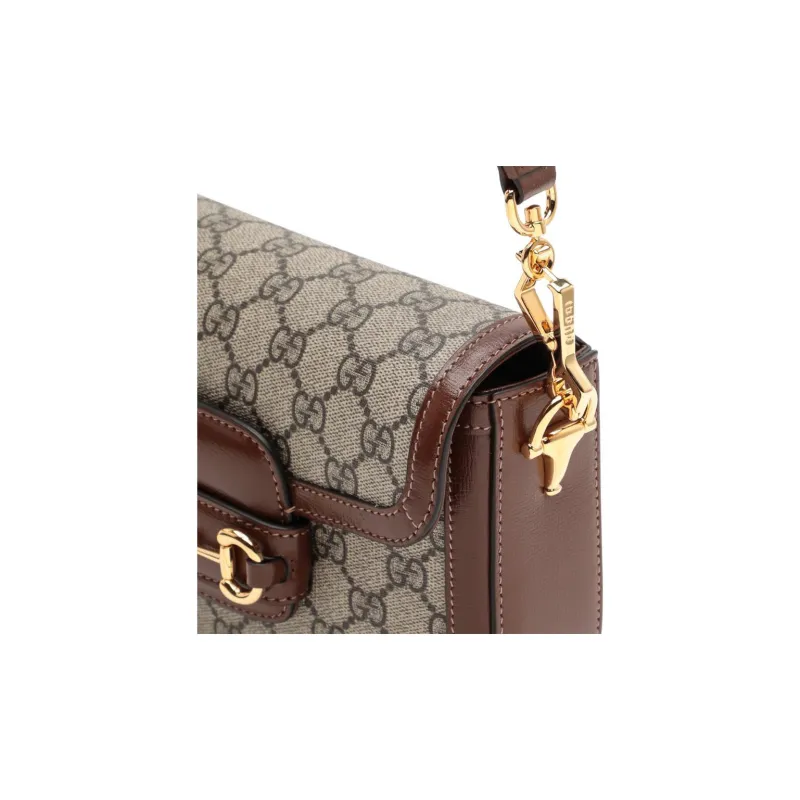 GUCCI Horsebit 1955 Mini Shoulder Bag Beige/Ebony-4