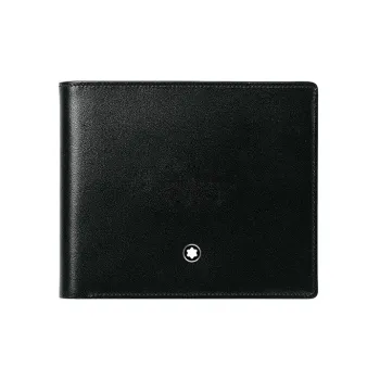 MONTBLANC Meisterstuck Smooth Leather Card Holder Wallets Men's Black