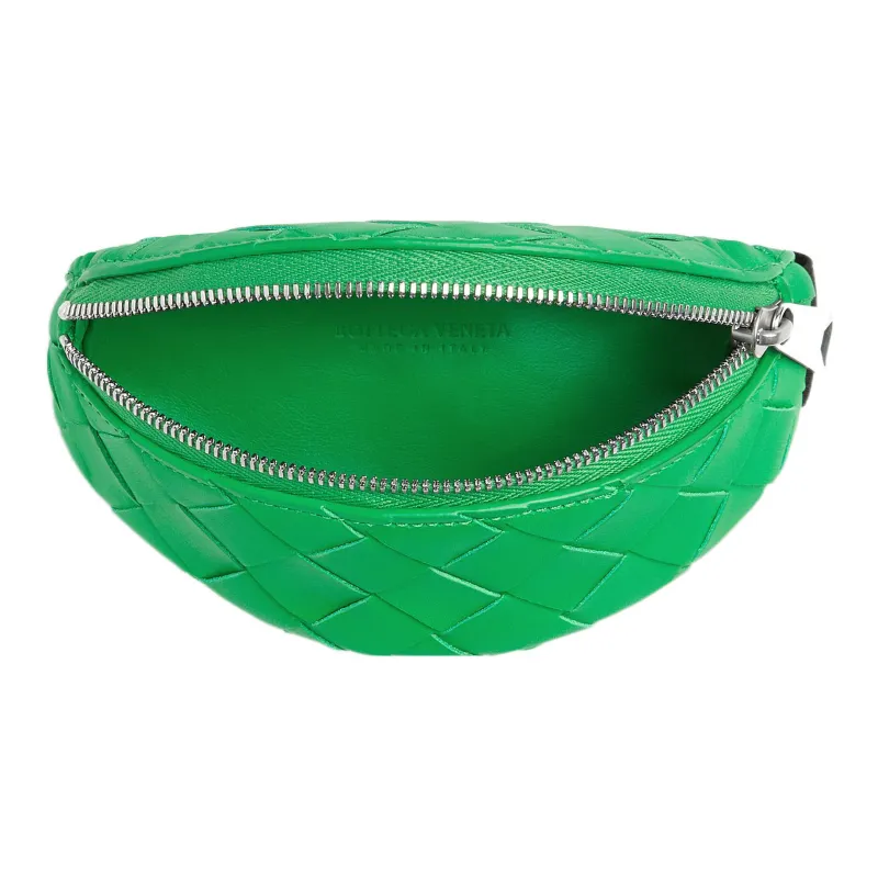 Bottega Veneta Cow Leather Clutch Wrist Bag Men's Parrot Green-1