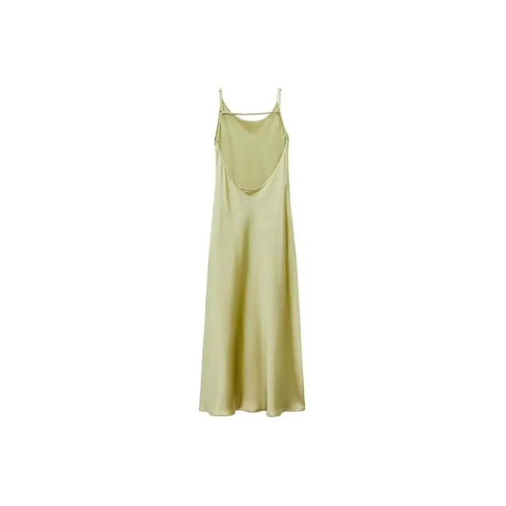 ZARA Slip Dresses Women's Light Green-1