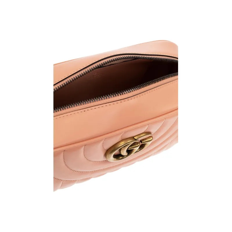 GUCCI Marmont Quilting Leather Camera Bag Shoulder Bag Crossbody Bag Women's Pink-3