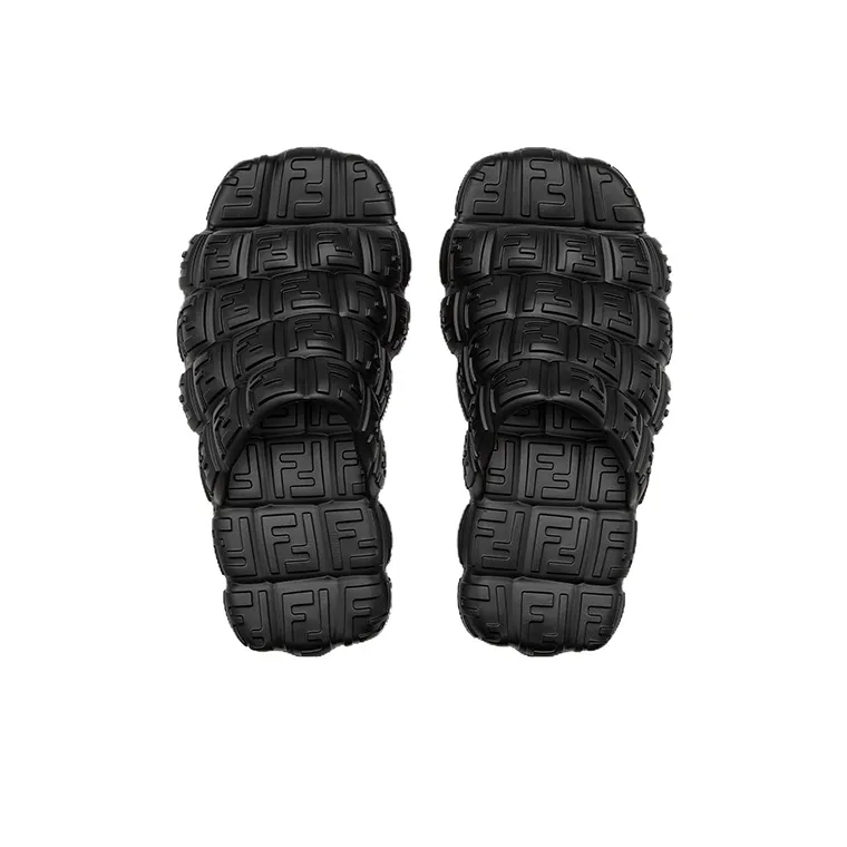 FENDI Logo Embossed Cloud Slides-3