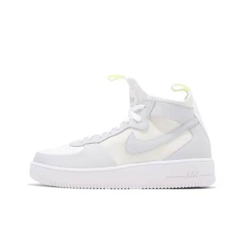 Nike Air Force 1 Skateboard Shoes Men Mid-Top White/Gray