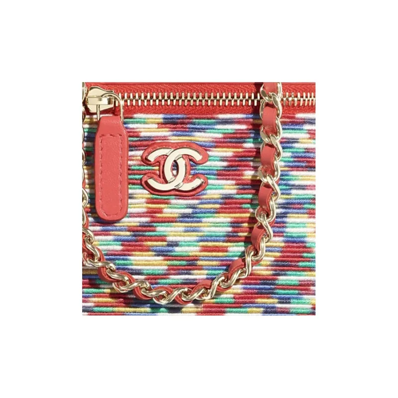 CHANEL Velour And Metal Square Box Clutch Trumpets Women's Pink Multicolor-4