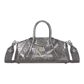 GIVENCHY Antigona Lambskin Shoulder Bag Crossbody Bag Handbag Mini Women's Silver