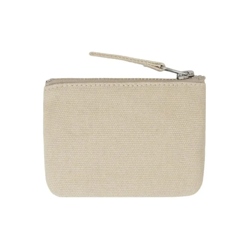 Stussy Cotton Canvas Bag Coin Wallet Purse Regular Unisex White-1