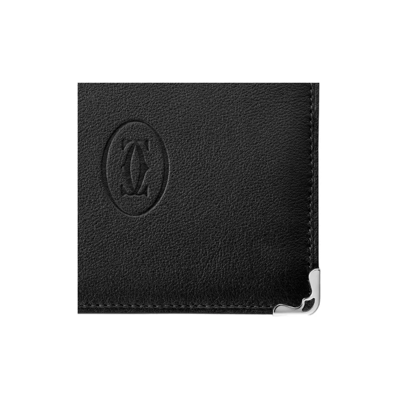 CARTIER Must De Cartier Calfskin Card Holder Women's Black-4