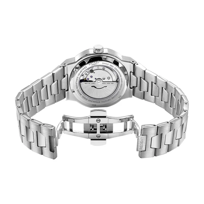 ROTARY Wrist Watch Mechanical Movement Black Dial Men's Watches-7
