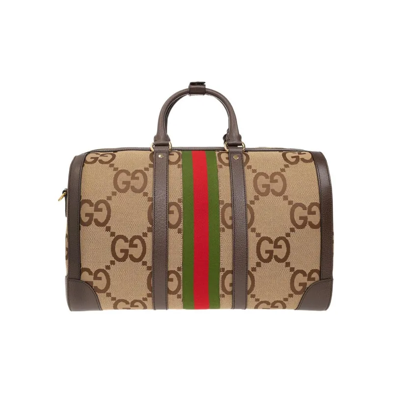 GUCCI Ophidia Canvas With Leather Handbag Shoulder Bag Crossbody Bag Travel Bag Small Size Men's Camel/Brown-1