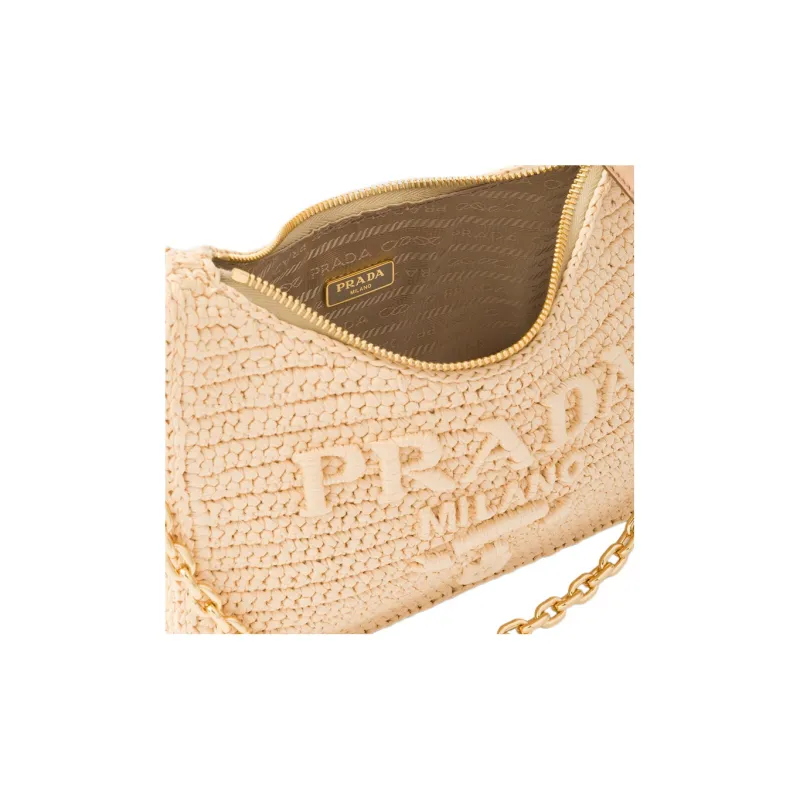PRADA Re Edition Straw And Wicker Shoulder Bag Women's Tan/Natural-3