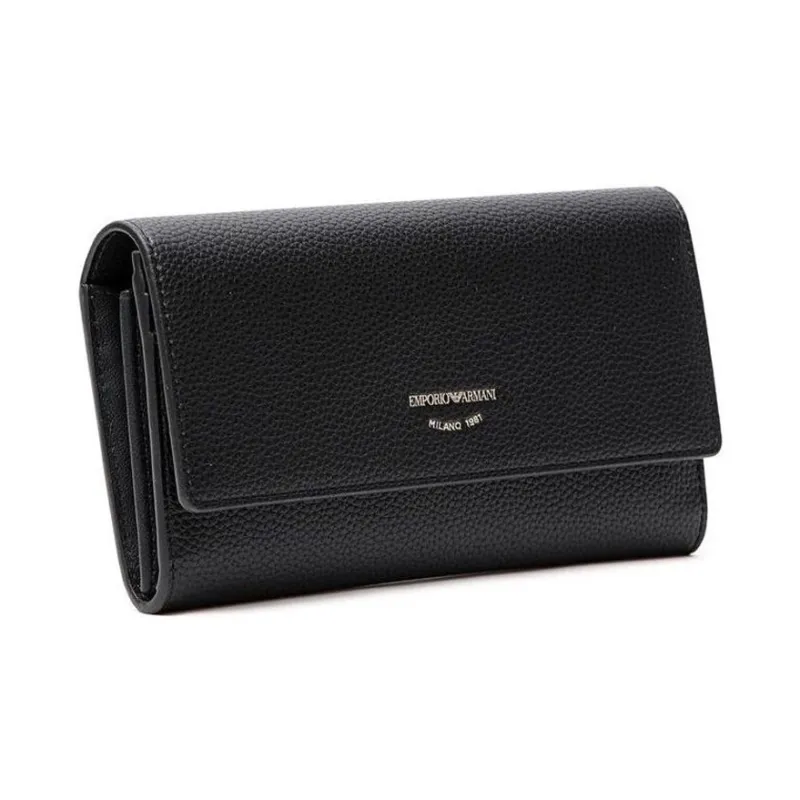 EMPORIO ARMANI Grain Leather Wallet Men's Black-2