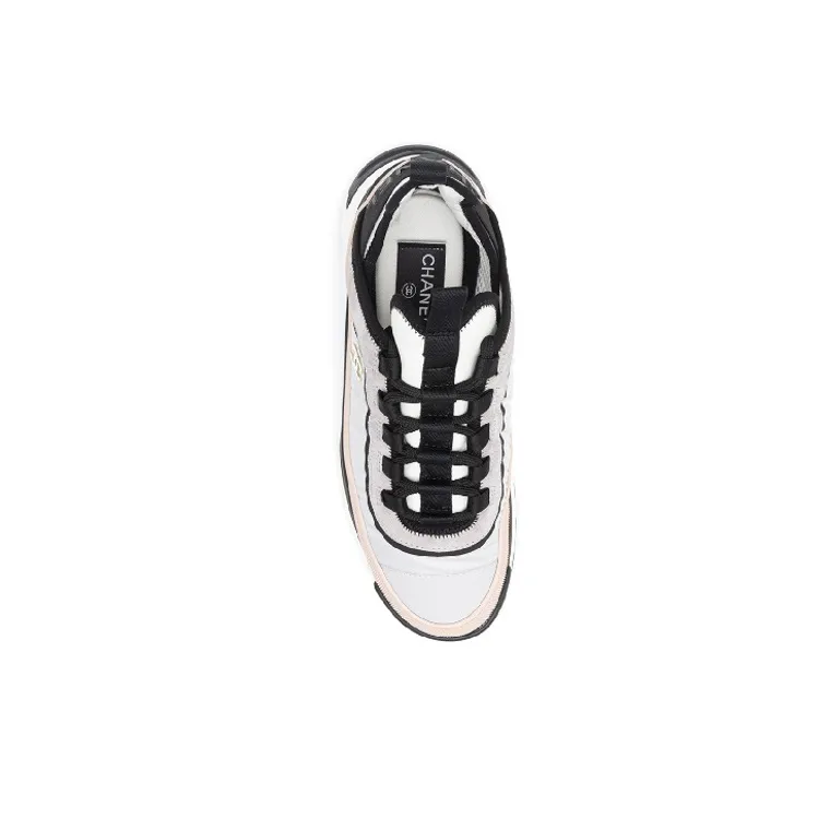 CHANEL Abrasion Resistant Low Top Sports Casual Shoes Women's White Pink Black-2