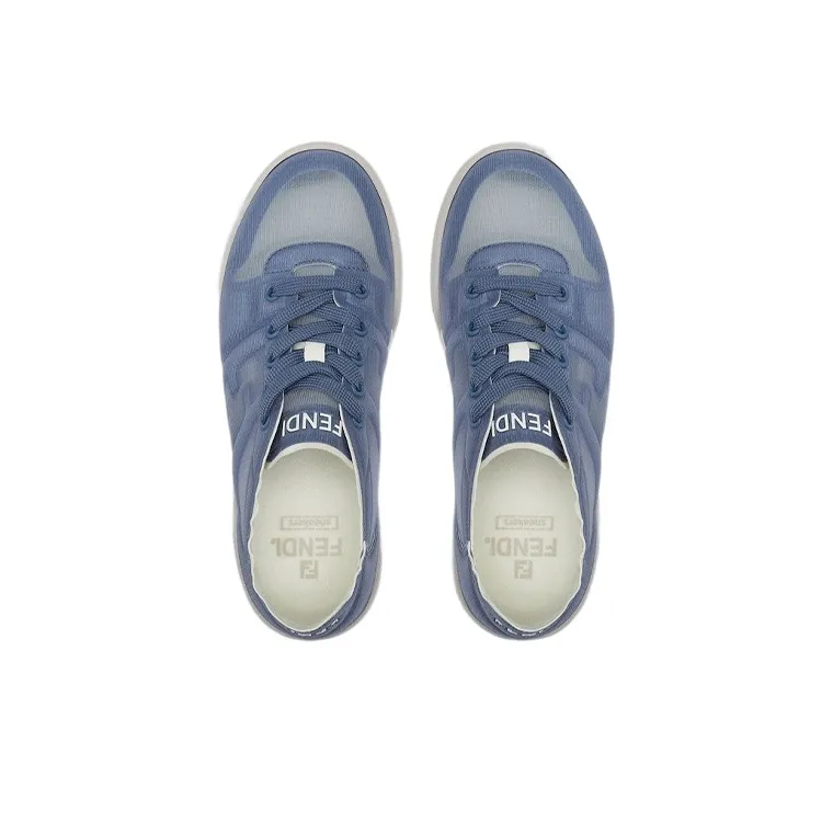 FENDI Match Low Top Stylish Skateboarding Shoes Women's Blue-3