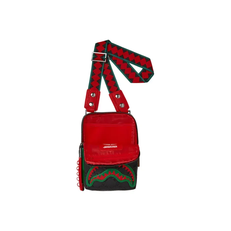 SPRAYGROUND PVC Crossbody Bag, Shoulder Bag Unisex Black-1