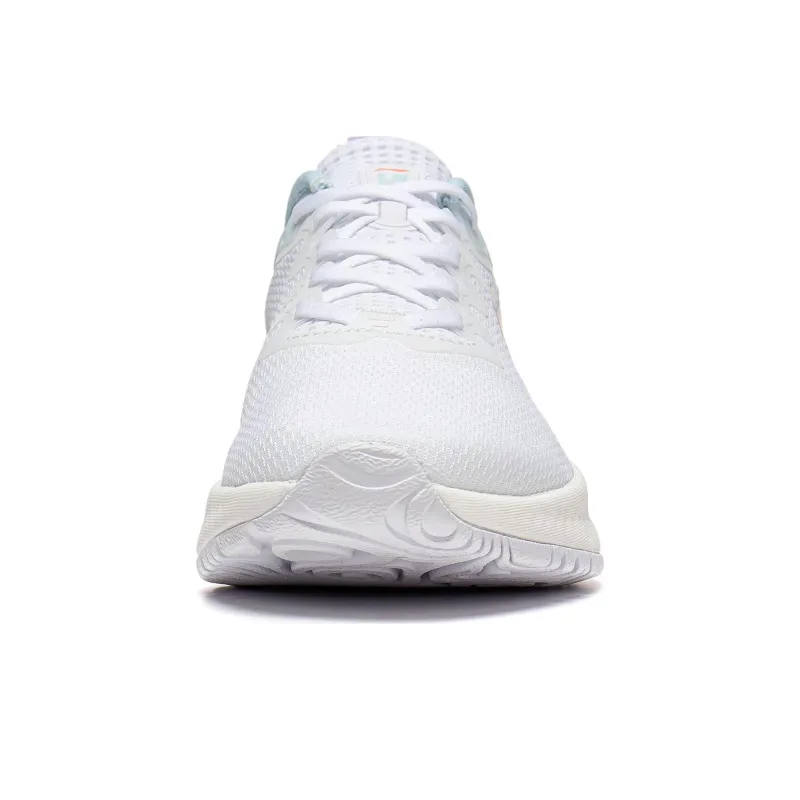 LiNing YueYing Element Anti Slip And Wear Resistant Breathable Low Top Running Shoes Women's White Blue-4