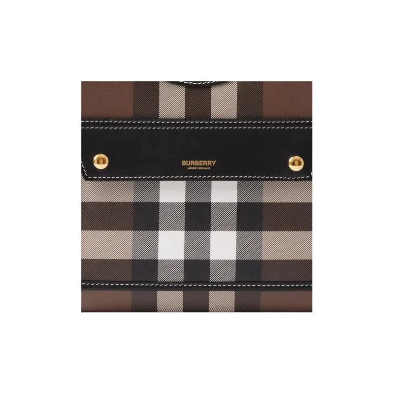 Burberry Pocket Bag Calfskin Decoration Shoulder Bag, Crossbody Bag, Handbag Mini Women's Dark Birch Brown-5