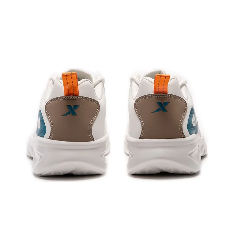 XTEP Slip Resistant Cushioning Low Top Running Shoes Men's White Blue-4