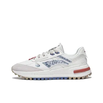 LiNing Wind Rider 2.0 Anti Slip Wear Resistant Low Top Sports Casual Shoes Women's Beige White Blue