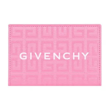 GIVENCHY 4G Coated Canvas With Leather Card Holder Wallet Women's Pink