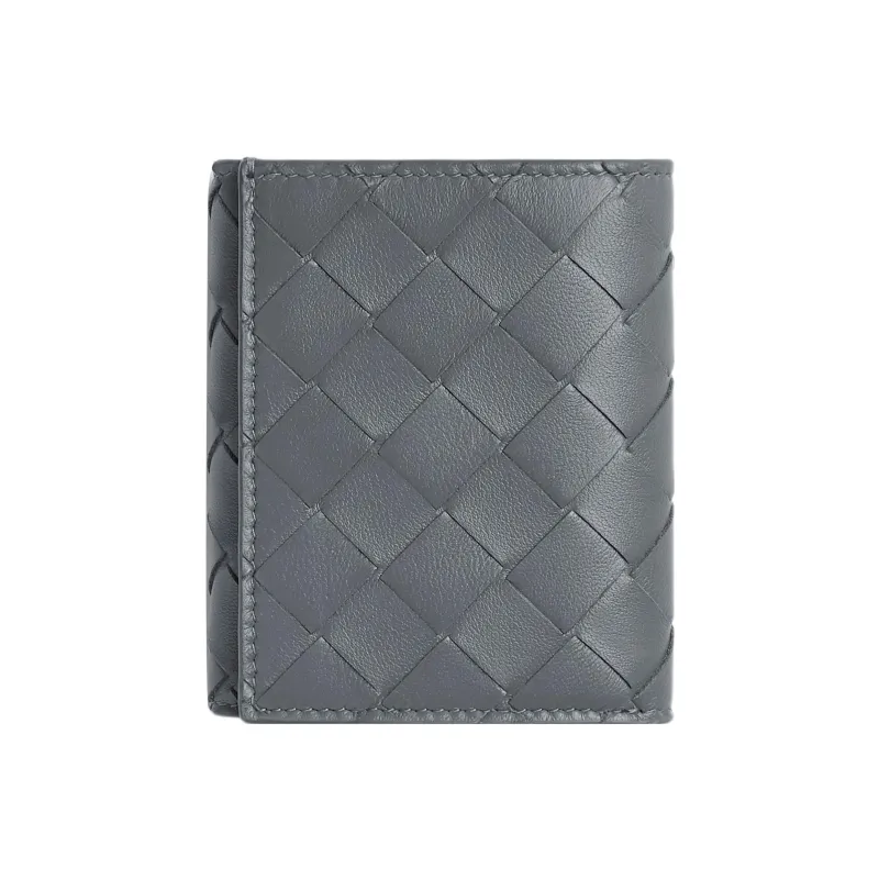 Bottega Veneta Sheepskin With Cow Leather Wallet Women's Lightning Grey-0