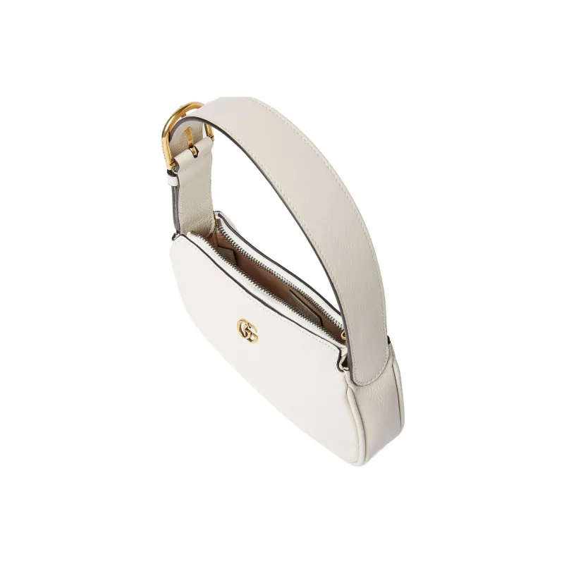 GUCCI Aphrodite Leather Shoulder Bag Handbag Mahjong Mini Women's White-2