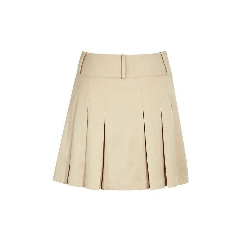 3COLOUR Casual Short Skirts Women's Coffee-1