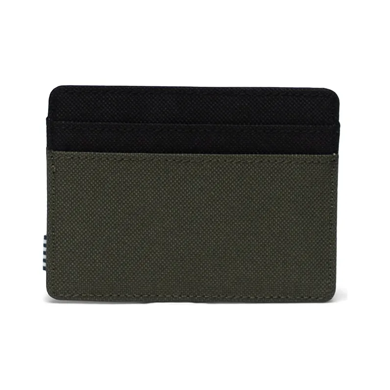 Herschel Recycled Material Card Holder ID Card Holder Card Wallet Coin Purse Regular Unisex Twilight Forest Green/Black-1