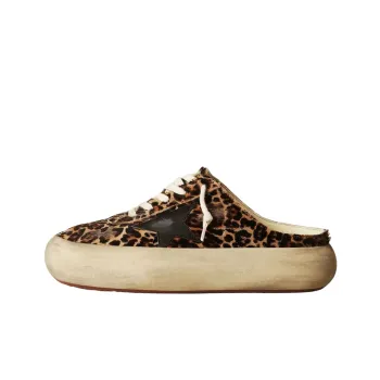 Golden Goose Space-Star Stylish Skateboarding Shoes Women's Beige Brown Vintage Version