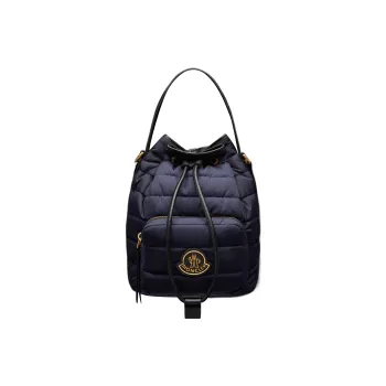 Moncler Kilia Nylon Bucket Bags One Shoulder Handbags Women's Marine Blue