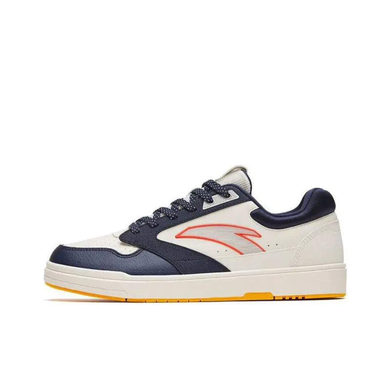 Anta Durable Breathable Low Top Skateboard Shoes Men's Ink Blue-0